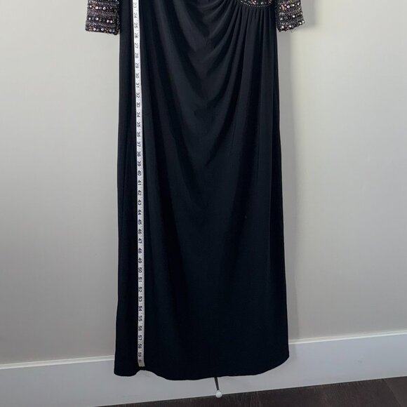 XCAPE Women's Black/Rhinestone Evening Gown Size 18W - Picture 6 of 6
